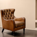 Wrexham Aged Leather Club Chair at Online8 Furniture Auckland NZ
