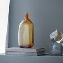 Yellow Glass Bottle Vase at Online8 Furniture Auckland NZ