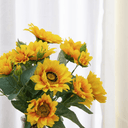 Yellow Sunflower Stems 9 Heads at online8 furniture store Auckland