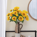 Yellow Sunflower Stems 9 Heads at online8 furniture store Auckland