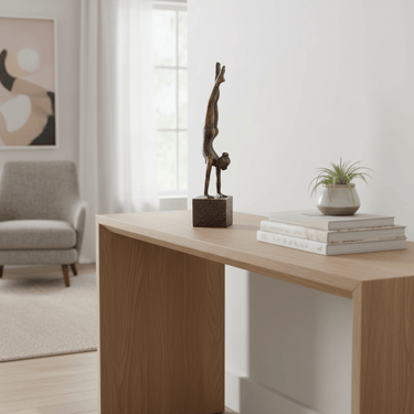 Yoga Lady Figurine - Gold/Brown at Online8 Furniture Auckland NZ