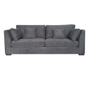 York 3-Seater Upholstered Sofa - Charcoal at online8 furniture store Auckland