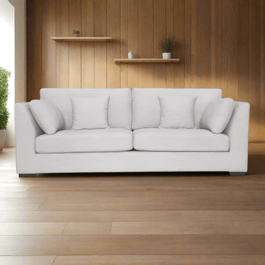 York 3 Seater Upholstered Sofa - Salt at Online8 Furniture Auckland NZ