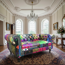 Yorkshire Chesterfield Patchwork 2 Seater Sofa at online8 furniture store Auckland