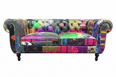 Yorkshire Chesterfield Patchwork 2 Seater Sofa at Online8 Furniture Auckland NZ