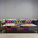 Yorkshire Chesterfield Patchwork 3 Seater Sofa at online8 furniture store Auckland