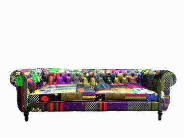 Yorkshire Chesterfield Patchwork 3 Seater Sofa at online8 furniture store Auckland