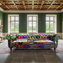 Yorkshire Chesterfield Patchwork 3 Seater Sofa at online8 furniture store Auckland