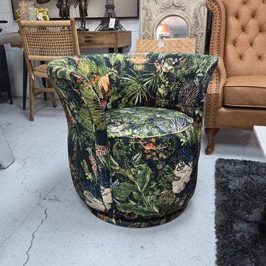 Yorkshire Patchwork Tub Swivel Chair at online8 furniture store Auckland