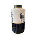 Zebra Decorative Vases with Lid Set/2 at online8 furniture store Auckland