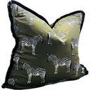 Zebra Print Cushion Cover - Green at Online8 Furniture Auckland NZ