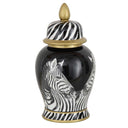 Zebra Temple Jar 38cm at online8 furniture store Auckland