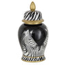 Zebra Temple Jar 38cm at online8 furniture store Auckland