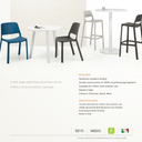 Zero Italian Barstool - Stone at online8 furniture store Auckland
