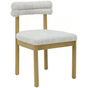 Zia Linen & Oak Dining Chair - Grey Fleck at online8 furniture store Auckland