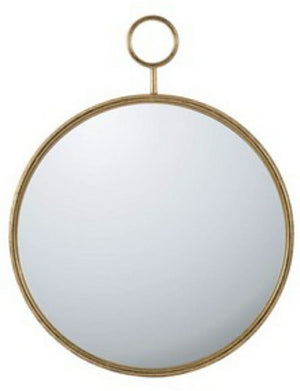 Gold Framed Round Mirror - Medium