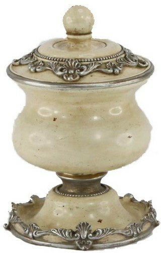 Antiqued Cream Trinket Box
