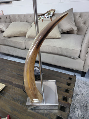 Horn Lamp with Nickel Base