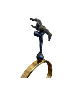 Gymnast Handstand On Metal Object