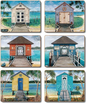 Coasters Boathouses Set/6