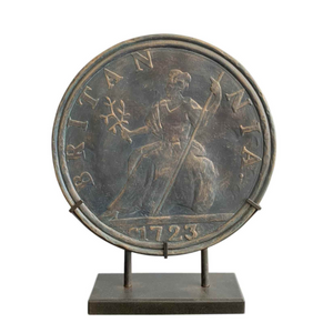 Antique Old Coin on Stand