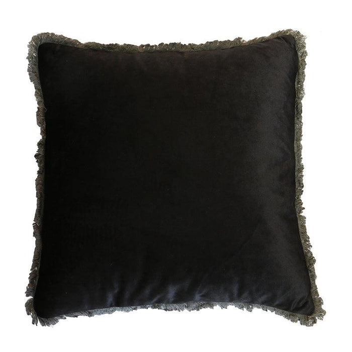 Velvet Fringed Cushion 45x45cm