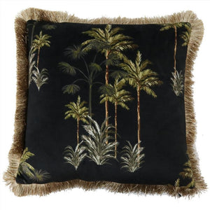 Velvet Palm Tree Cushion 45x45cm