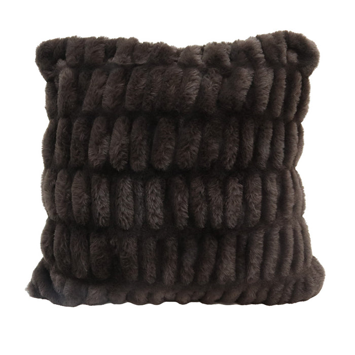 Faux Fur Ribbed Cushion 45x45cm