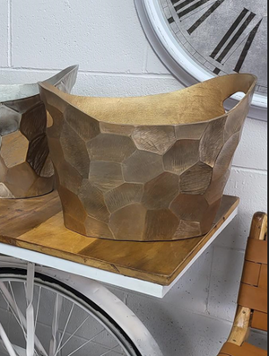 Aluminium Chisel Oval Champagne Bucket - Gold