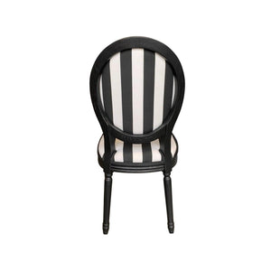 Striped Design Balloon Back Chair