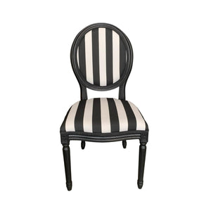 Striped Design Balloon Back Chair