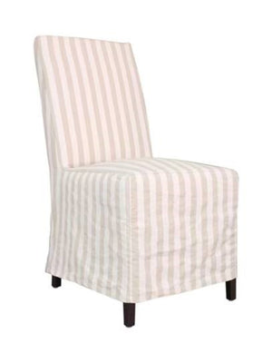 Dining Chair Linen Slip Cover Stripe