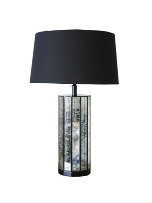 Silver Mirror Detail Table Lamp