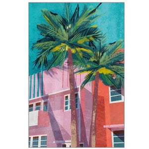 Framed Canvas Art - Miami Living 2