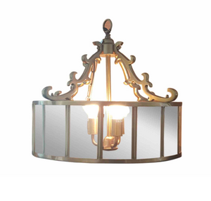 Brass Antique Glass Pendant Light