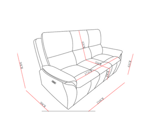Deakin 3 Seater Recliner Sofa