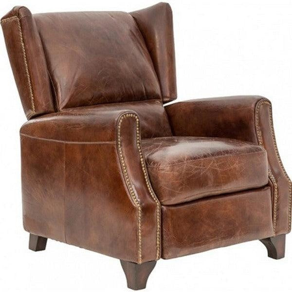 Stratford Leather Recliner Chair - Vintage Cigar