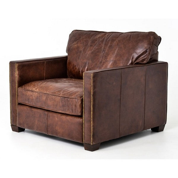 Madison 1 Seater Armchair - Vintage Cigar