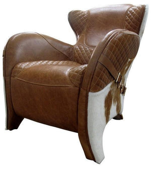 Rodeo Chair Columbia Brown with Cow skin