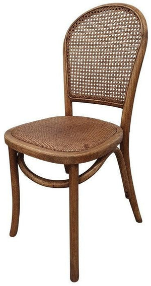 Rattan Backed Dining Chair-Natural