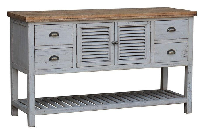Country Buffet Table - Distressed Grey