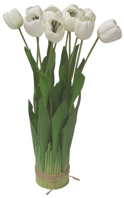 White Tulip Arrangement - 12 Head