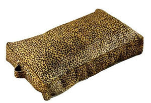Leopard Leather Pouf
