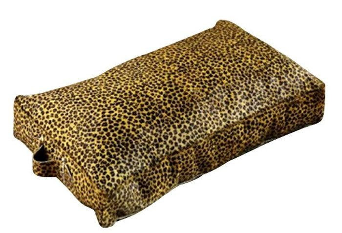 Leopard Leather Pouf | Ottoman