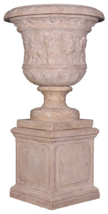 Roman Stone Versailles Urn On Base