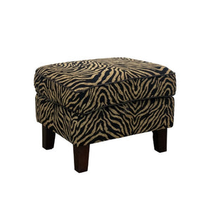 Instinct Occasional Chair with Ottoman - Zebra Print