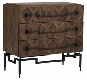 Deco 3 Drawer Chest Old FIR - Iron