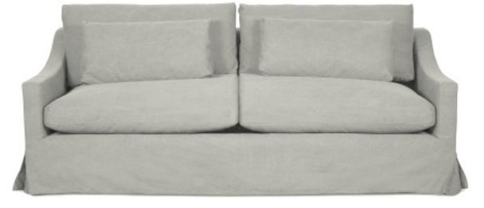 Hampton 2.5 Seater Slip Cover Sofa - Pastel Grey