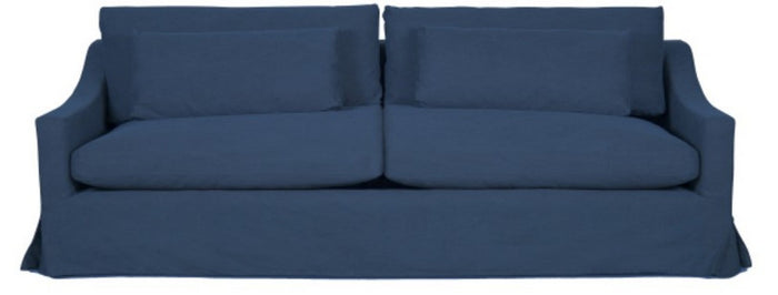 Hampton 3.5 Seater Slip Cover Sofa - Blue