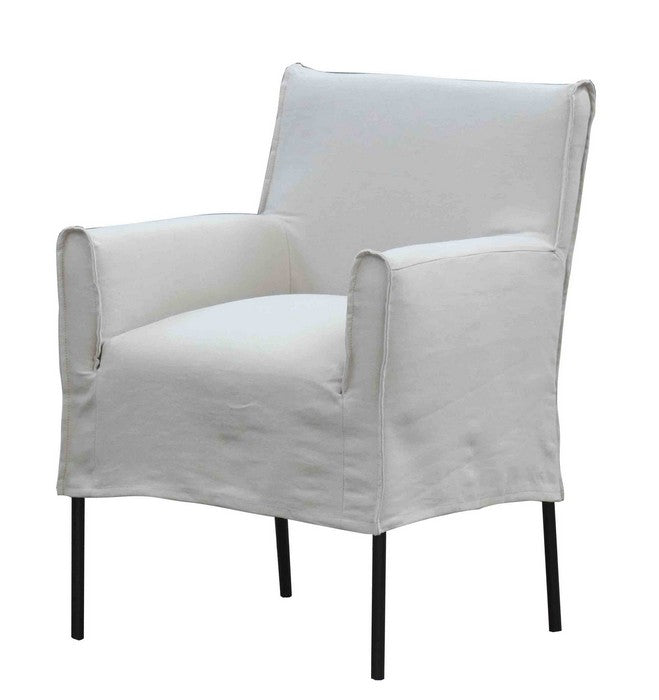 Montrouge Slip Cover Dining Chair - Salt & Pepper